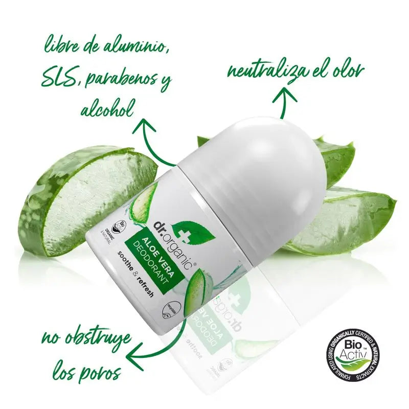 Dr.Organic Aloe Vera Desodorante, 50 ml