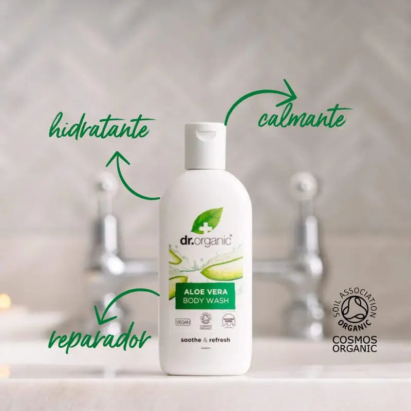 Dr.Organic Aloe Vera Gel De Ducha Todo Tipo De Piel, 250 ml