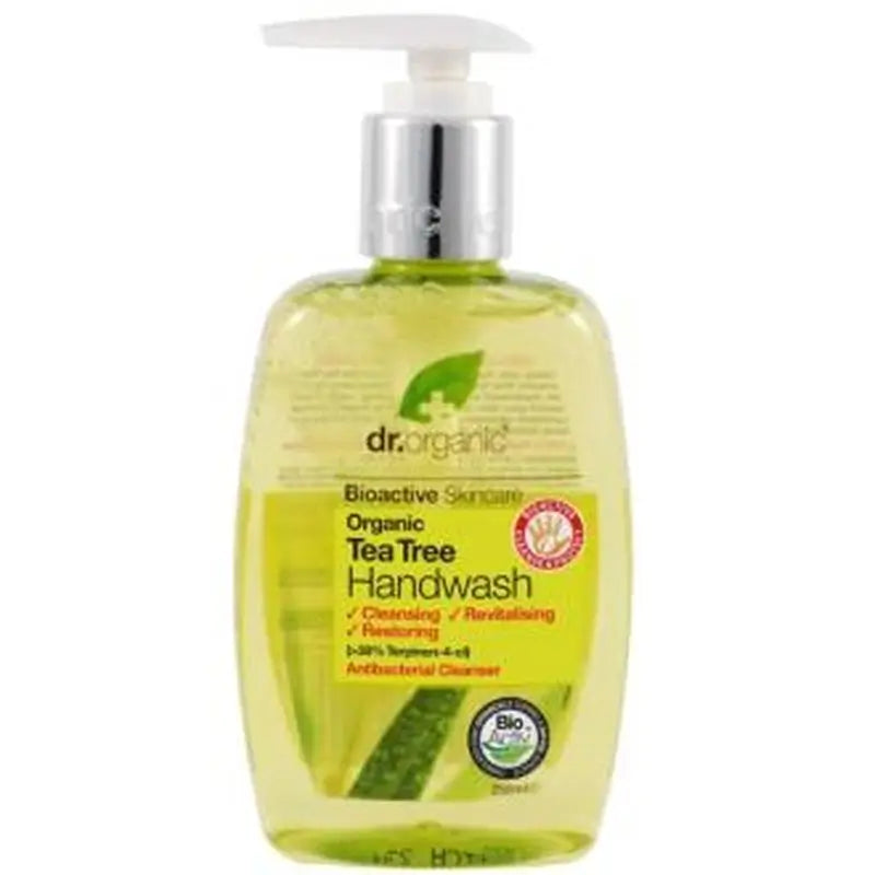 Dr. Organic Jabon En Gel Para Manos Arbol Del Te 250Ml.