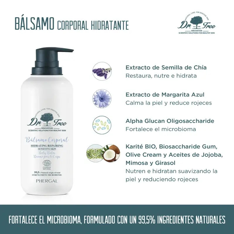 Dr. Tree Balsamo Corporal Natural Hidratante Piel Sensible 400Ml