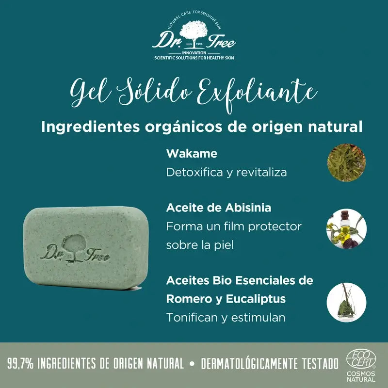 Dr. Tree Gel Solido Exfoliante Natural Piel Sensible