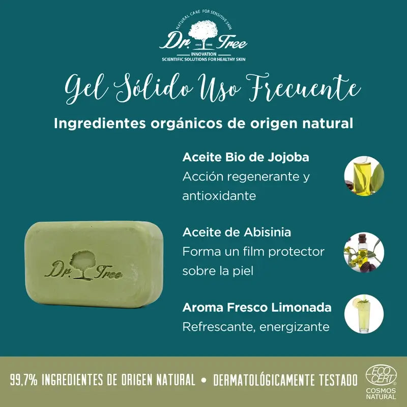 Dr. Tree Gel Solido Natural Uso Frecuente Piel Sensible