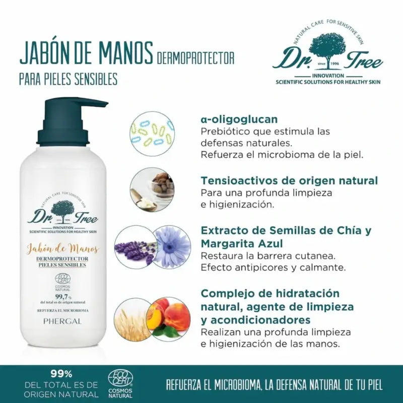 Dr. Tree Jabon De Manos Natural Piel Sensible 200Ml