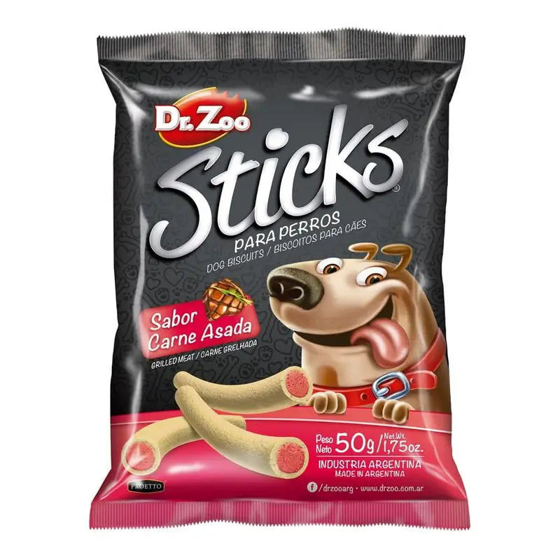 Dr ZOO Perro Sticks Carne Asada 24X50Gr