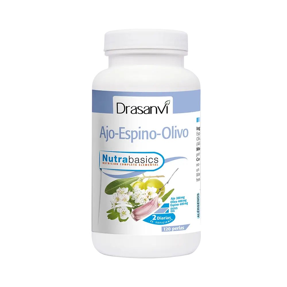 Drasanvi Ajo Espino Olivo 500Mg Bote Nutrabasicos , 120 perlas