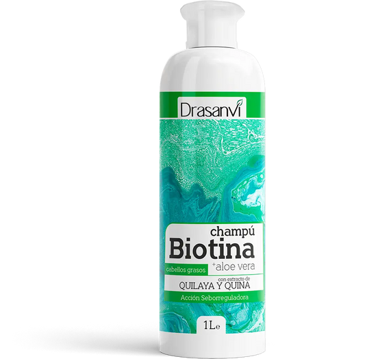 Drasanvi Biotina Champu Y Aloe Vera Cabello Graso Bote , 1 l