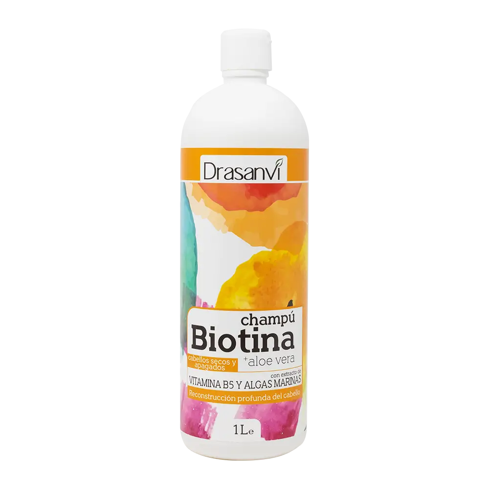 Drasanvi Biotina Champu Y Aloe Vera Cabello Seco Y Apagado Bote , 1 l