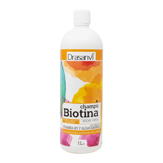 Drasanvi Biotina Champu Y Aloe Vera Cabello Seco Y Apagado Bote , 1 l