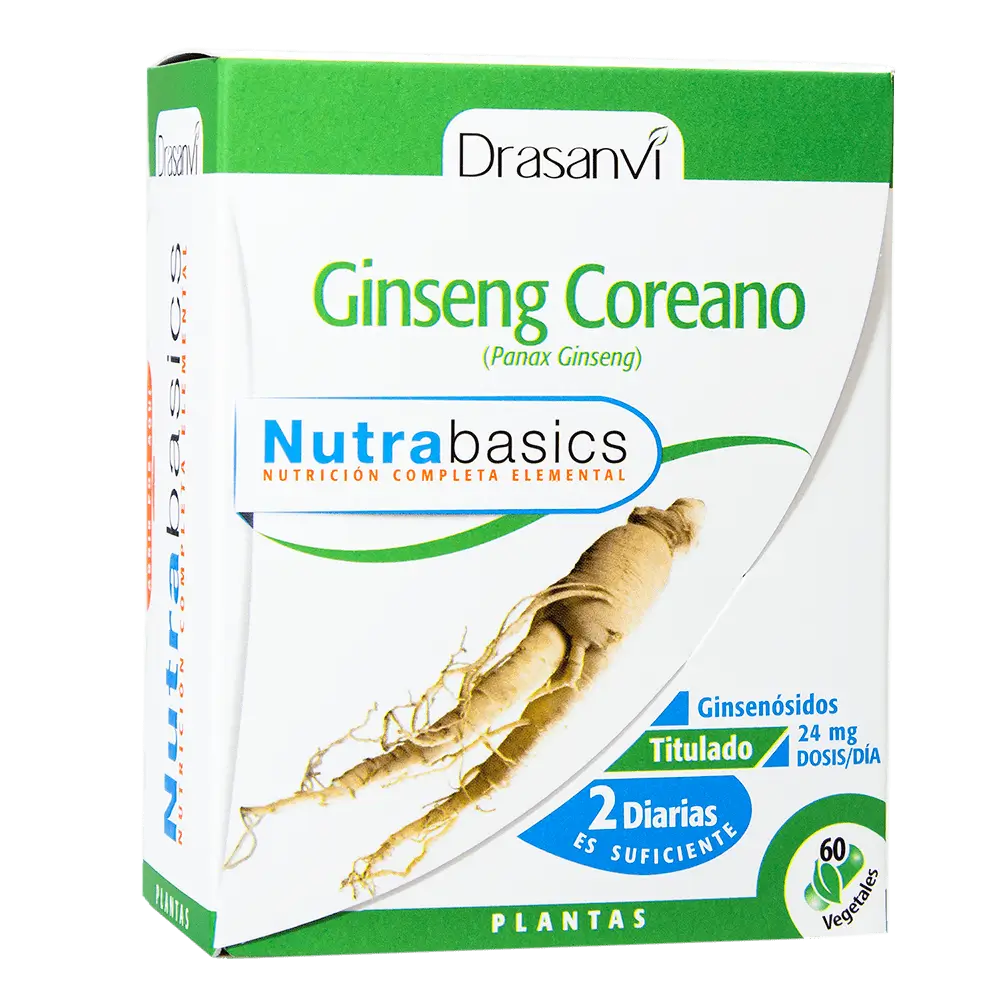 Drasanvi Ginseng Coreano Nutrabasicos , 60 cápsulas