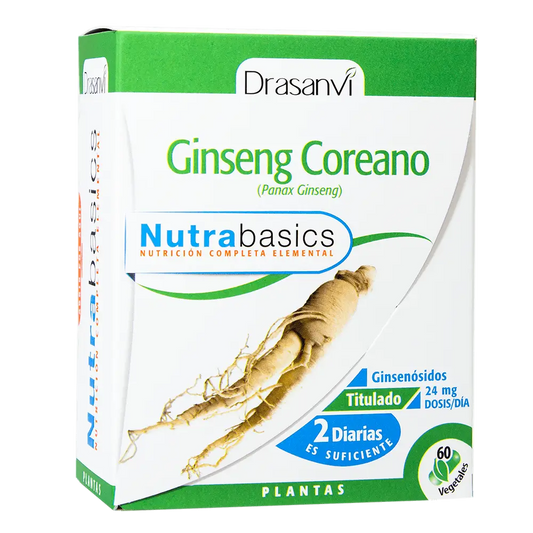 Drasanvi Ginseng Coreano Nutrabasicos , 60 cápsulas