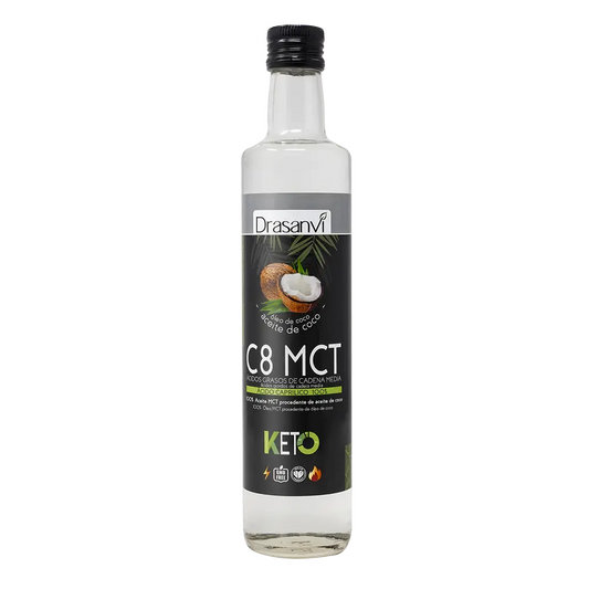 Drasanvi Keto Aceite Mct C8 Puro Coco 100% , 500 ml