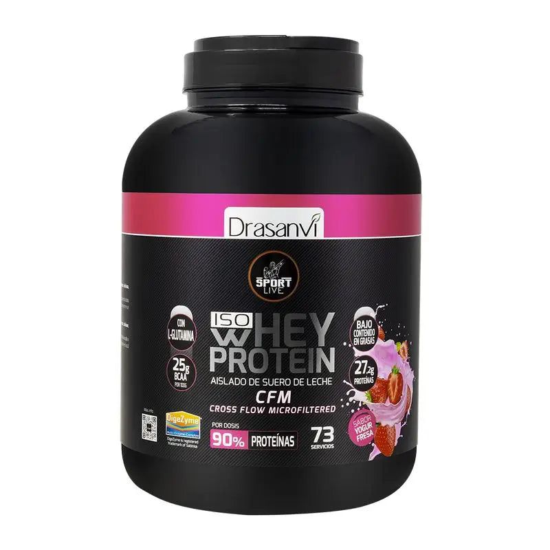 Drasanvi Sport Live Whey Protein Aislado Yogur Fresa , 2 kg