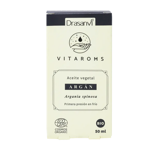 Drasanvi Vitaroms Aceite Vegetal Argan Bio (Primera Presion Frio) Ecocert , 50 ml