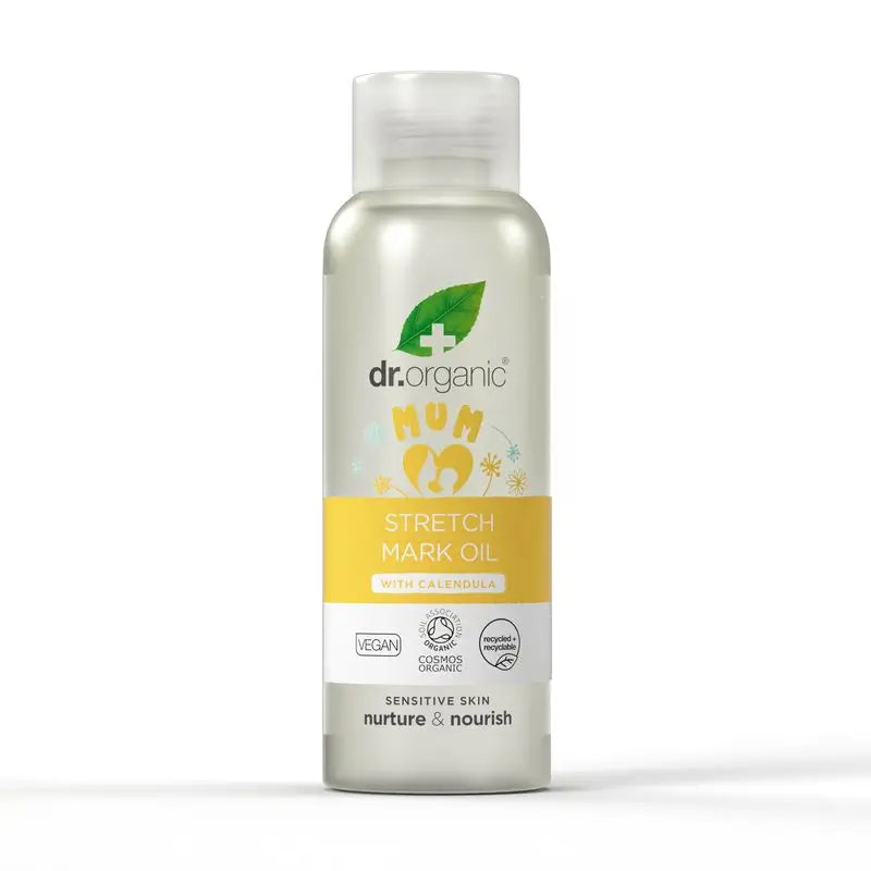 Dr.Organic Mamá Y Bebé Aceite Para Estrías Reafirmante, Alisante, Nutritivo, 100 ml