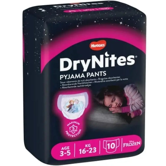 Drynites Edad 3-5 Años (16-23Kg) Niña, 10 Unidades