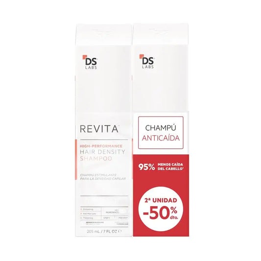 Ds Laboratories Revita Champú Anticaída Y Estimulante Folicular De Última Generación. Pack , 2 x 205 ml