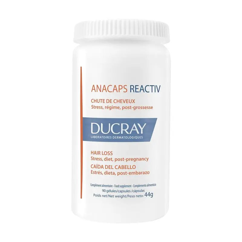 Ducray Complemento alimenticio para la caída del cabello Anacaps Reactiv, 90 comprimidos