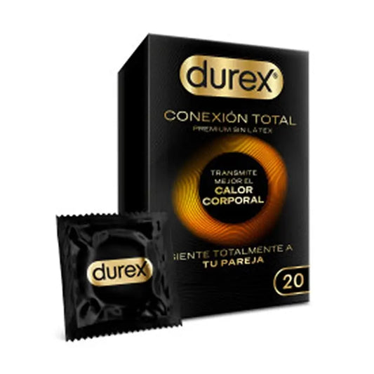 Durex Conexión Total Preservativo Ultra Fino Plus Sin Látex Tecnología Body Feel, 20 Preservativos