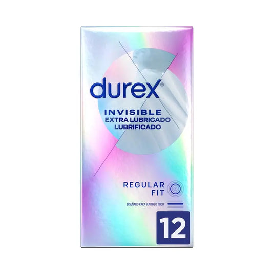 Durex Preservativos Invisible Extra Lubricado 12 unidades