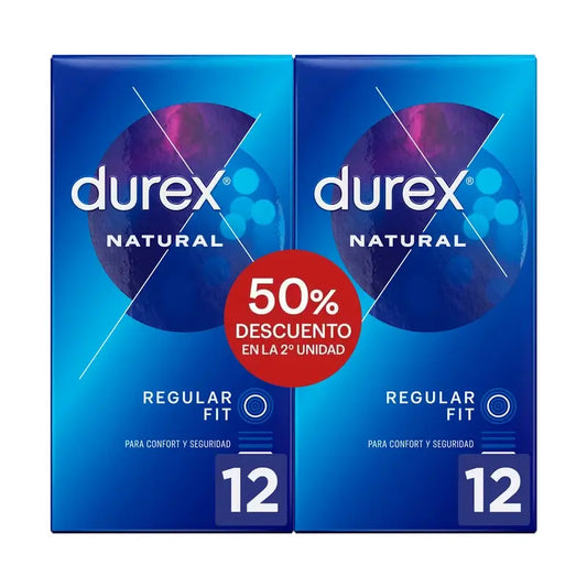 Durex Natural Plus 2ª unidad 50%, 24 unidades