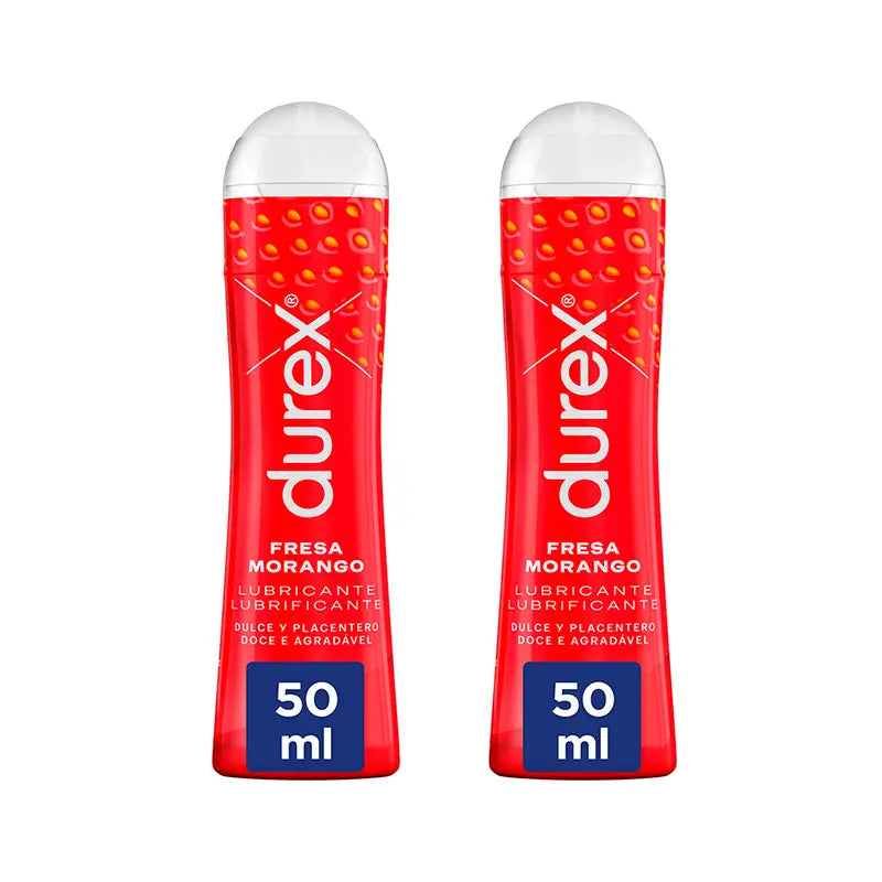 Durex Pack Play Duplo Lubricante Fresa Gel, 2 X 50ml