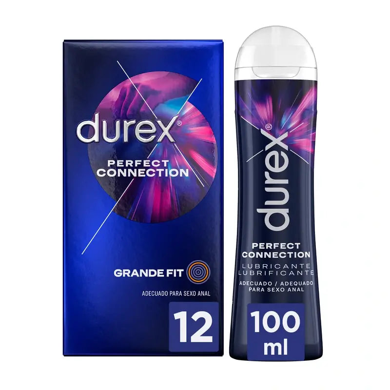 Durex Perfect Connection Pack 12 Preservativos + Lubricante 100 ml