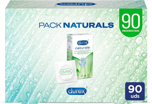 Durex Preservativos Con Lubricante Natural De Base Agua, Diseñado Para Ella, Pack 90 Condones