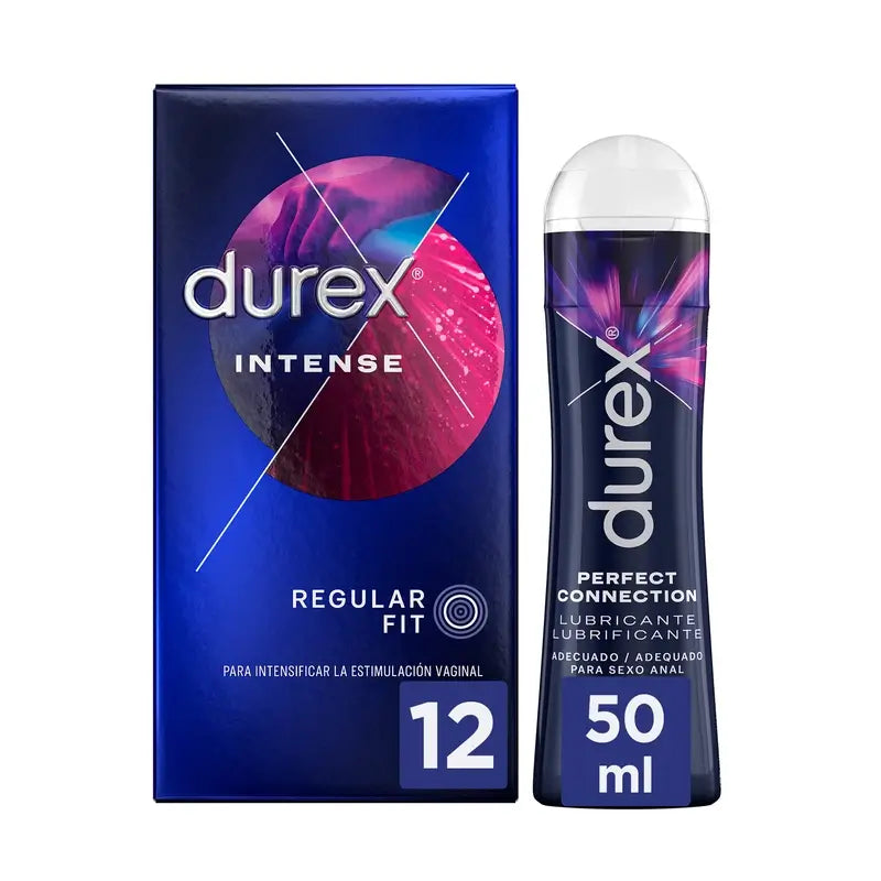 Durex Intense 12 Preservativos + Lubricante Perfect Connection 50 ml