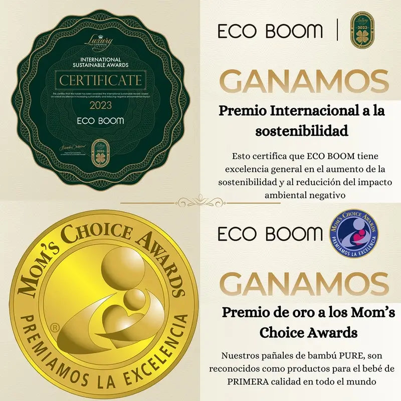 Eco Boom Pañal De Bambú Pure L 4, 30 unidades