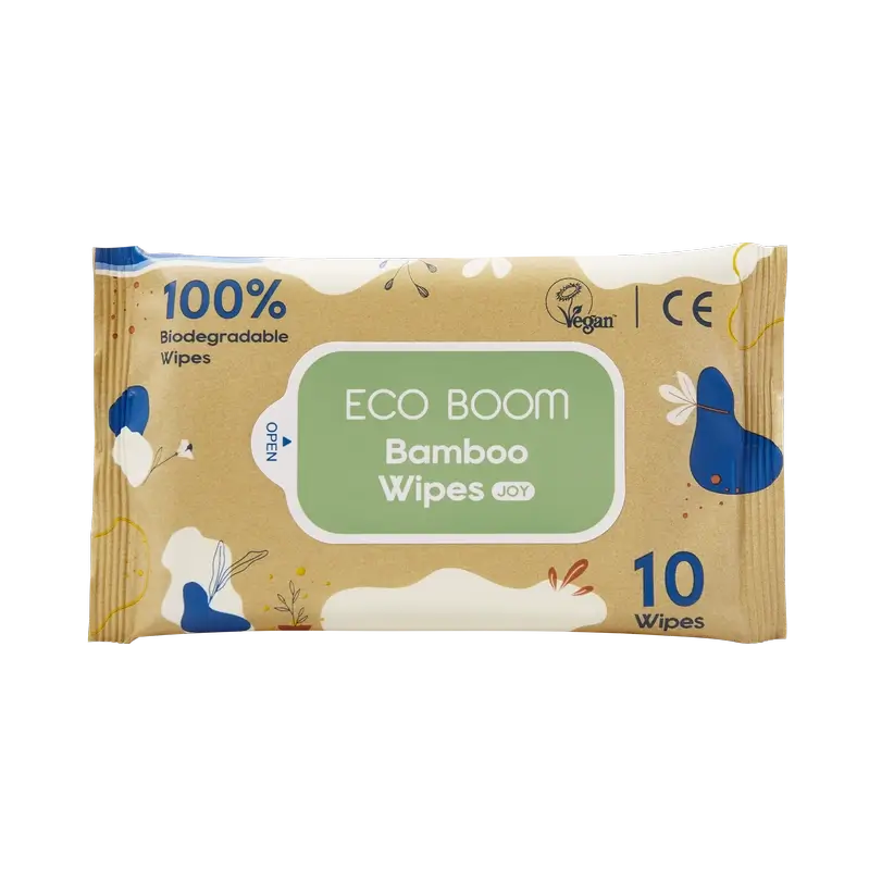 Eco Boom Paquete De Toallitas Bambú 100% Natural , 10 unidades