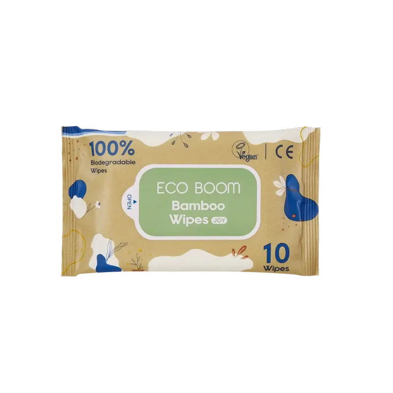 Eco Boom Paquete De Toallitas Bambú 100% Natural , 10 unidades