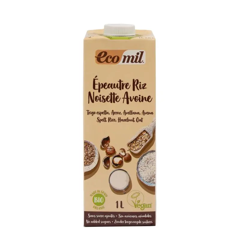 Ecomil Espelta Arroz Avellana Avena Bio, 1 l