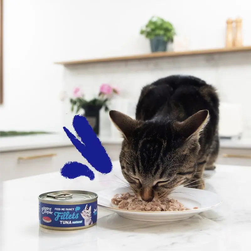 Edgar & Cooper Comida Húmeda Para Gatos 24x70g Filetes De Atún Sin Cereales Para Gatos