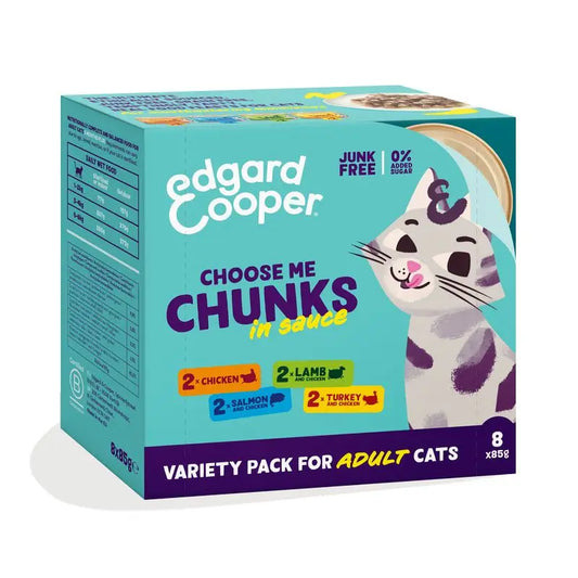 Edgard & Cooper Comida Húmeda Para Gatos Multipack 8X18x85g