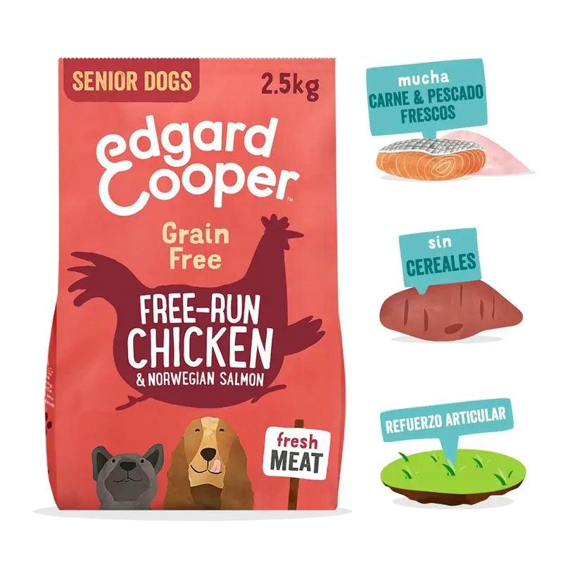 Edgar & Cooper Pienso Para Perros 2.5kg Pollo De Granja Y Salmón Noruego, Broccoli Y Arándanos  Y Arándanos Rojos Frescos