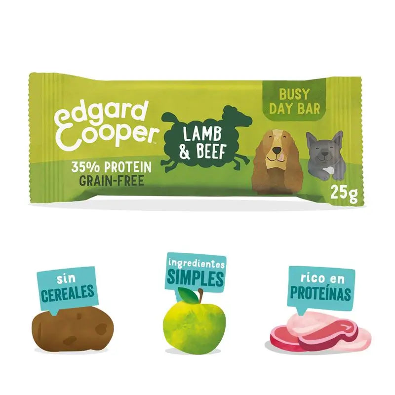 Edgar & Cooper Premios Para Perros 20x25g Grain-Free Barritas De Cordero, Carne De Res, Manzana, Remolacha Y Zanahoria