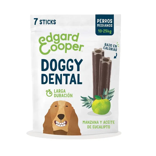 Edgard & Cooper Snack Dental Perros Adultos 8x175g Manzana y Eucalipto Mediano