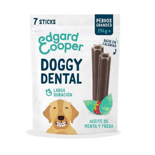 Edgard & Cooper Snack Dental Perros Adultos 8x255g Fresa y Menta Grande