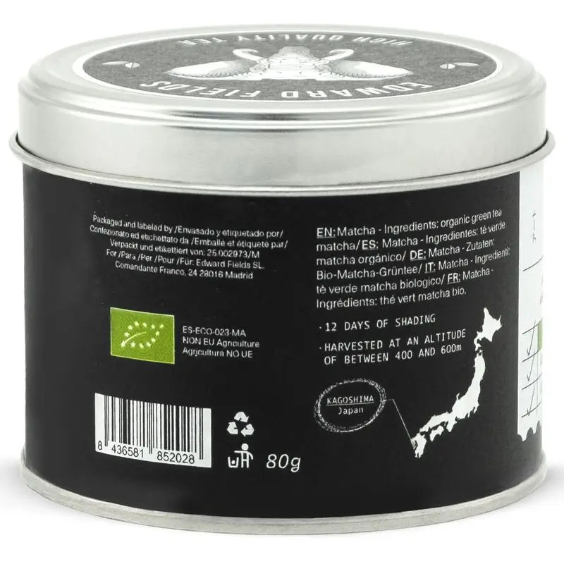 Edward Fields Tea Té Matcha Premium Ecológico Japones Grado Ceremonial 80G, 80 gr