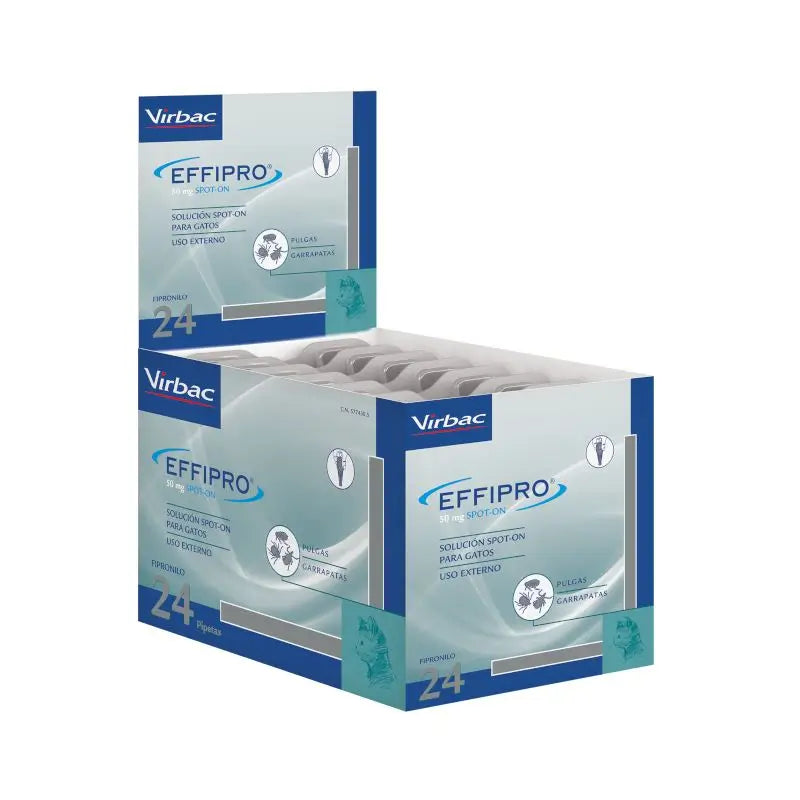 Effipro 50 Mg Spot-On Gatos, 24 Pipetas