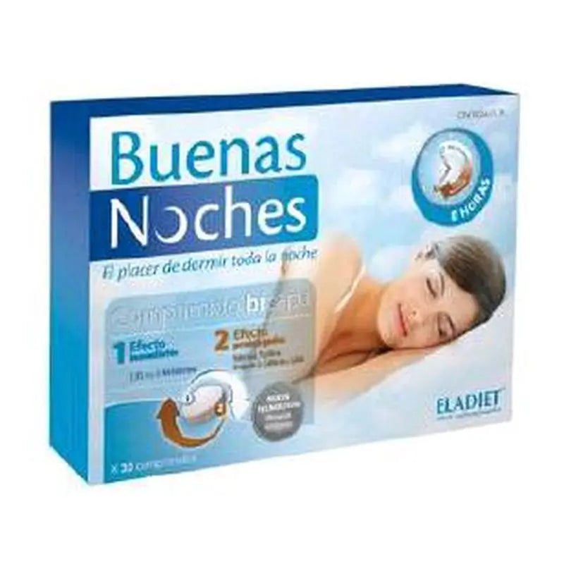 Eladiet Buenas Noches 1,85 Mg Melatonina , 30 comprimidos