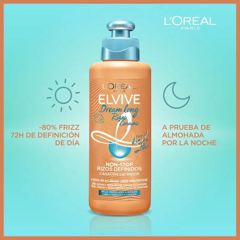 L'Oréal Paris Elvive Dream Long Crema Peinado Sin Aclarado Non-Stop Rizos Definidos