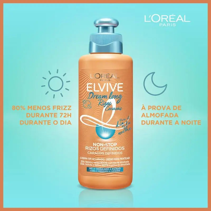 L'Oréal Paris Elvive Dream Long Crema Peinado Sin Aclarado Non-Stop Rizos Definidos