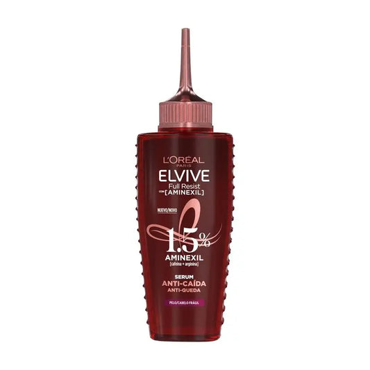 L'Oréal Paris Elvive Serum Anti-Caída Full Resist: Con 1.5% Aminexil, Cafeína Y Arginina, Fortalece Y Reduce Caída