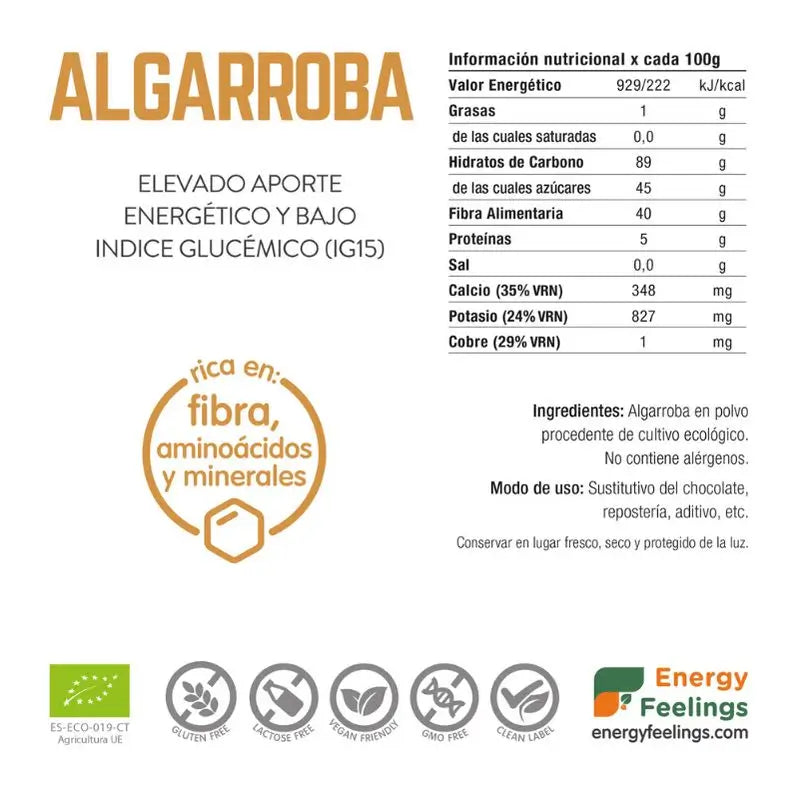 Energy Feelings Algarroba 200Gr. Eco Vegan Sg