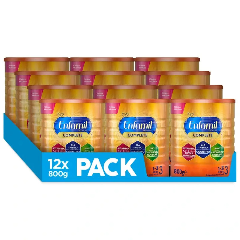 Enfamil Complete 3 Leche de Crecimiento, 12X800 gr