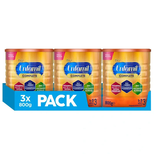 Enfamil Complete 3 Leche de Crecimiento, 3X800 gr