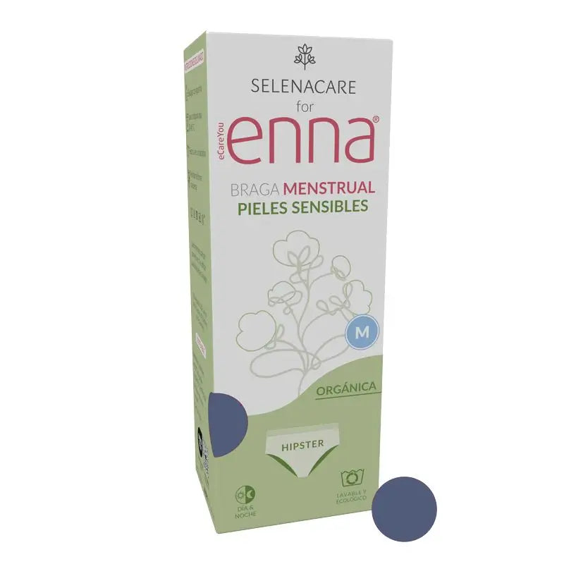 Enna Braga Menstrual Ginecological Organic Hipster (Flujo Medio) Talla M - Color Azul / Gris