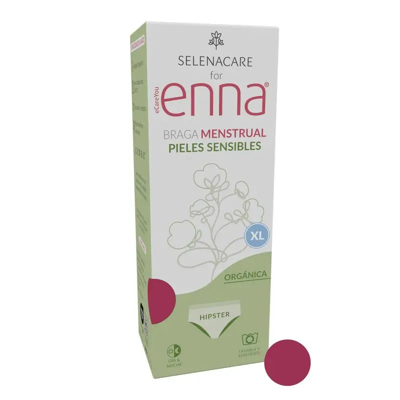 Enna Braga Menstrual Ginecological Organic Hipster (Flujo Medio) Talla Xl - Color Burdeos