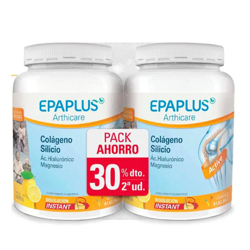 Epaplus Duplo Articulaciones Colágeno + Silicio Sabor Limón 2 x 326 gr